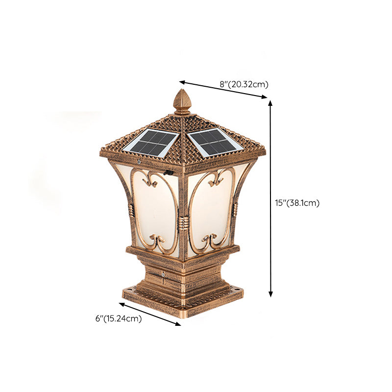 Simple LED Pillar Light Household Solar Lighting Fixture for Backyard