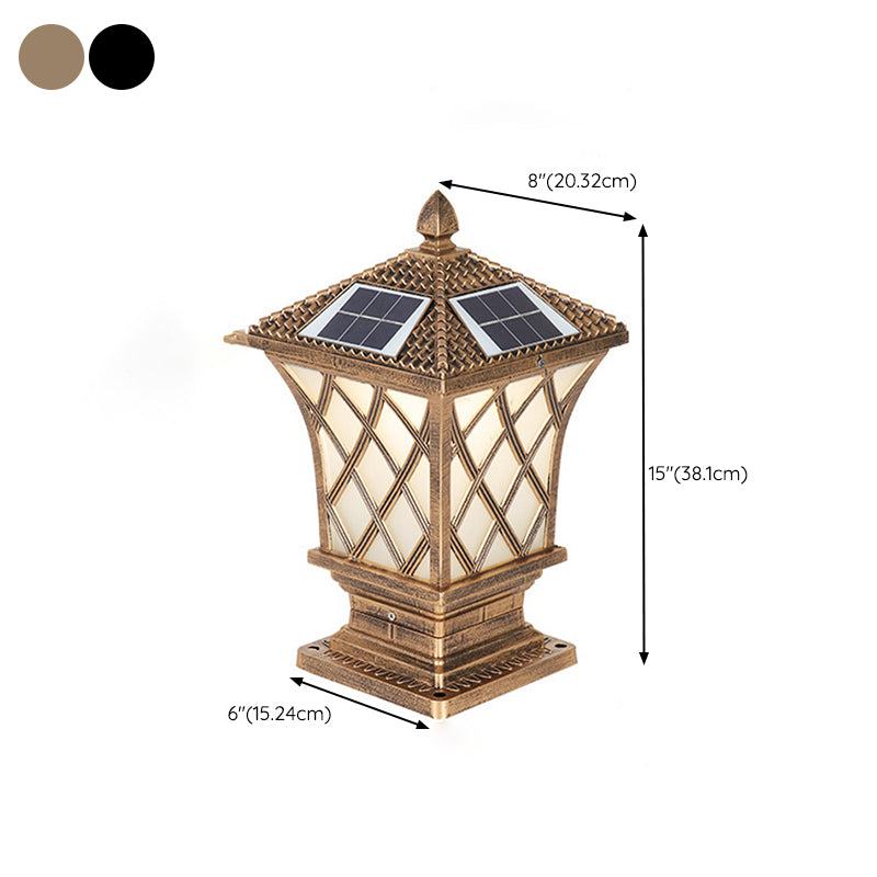 Simple LED Pillar Light Household Solar Lighting Fixture for Backyard