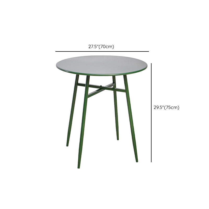 Metal Green Industrial End Table Water Resistant Iron Side Table