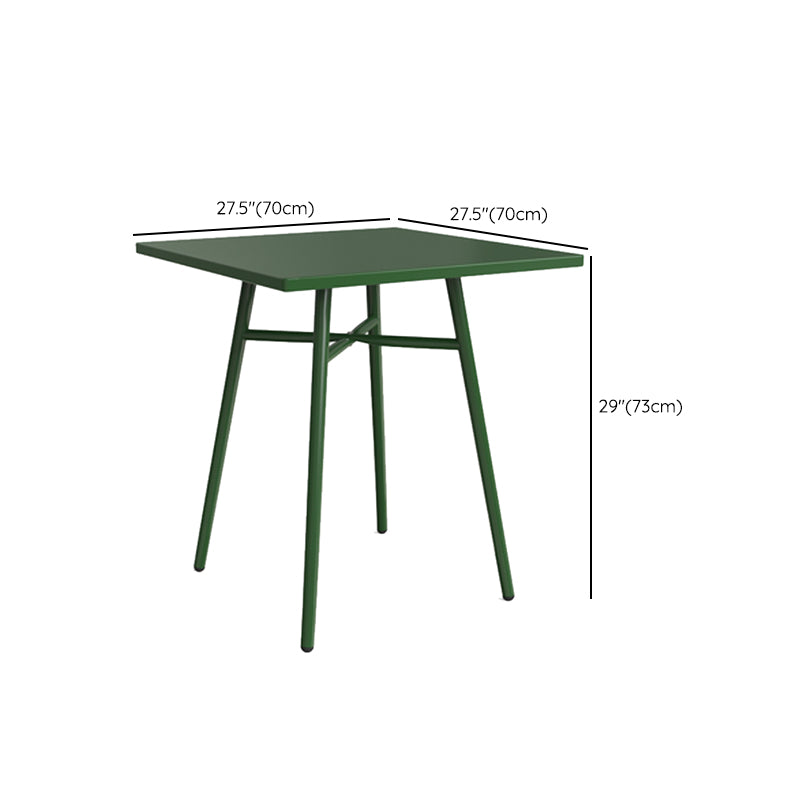 Metal Green Industrial End Table Water Resistant Iron Side Table