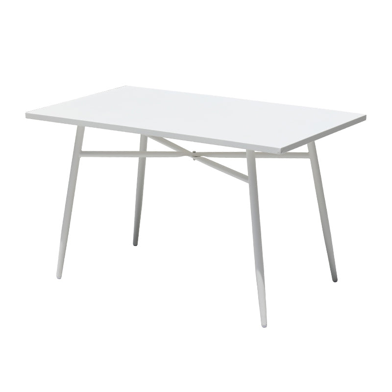 Metal Water Resistant Dining Table Industrial Style Outdoor Table