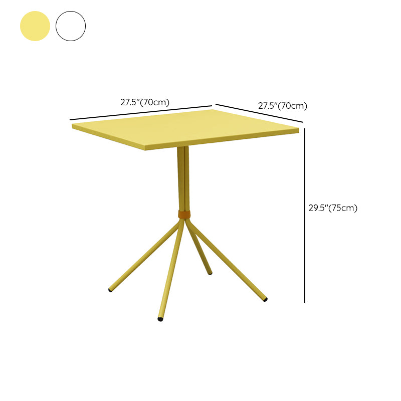 Metal Water Resistant Dining Table Industrial Style Outdoor Table