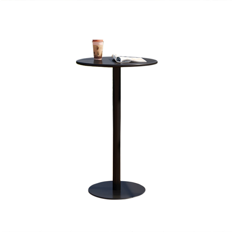 Outdoor Table with Pedestal Base Metal Table - 24" W X 24" L X 41" H