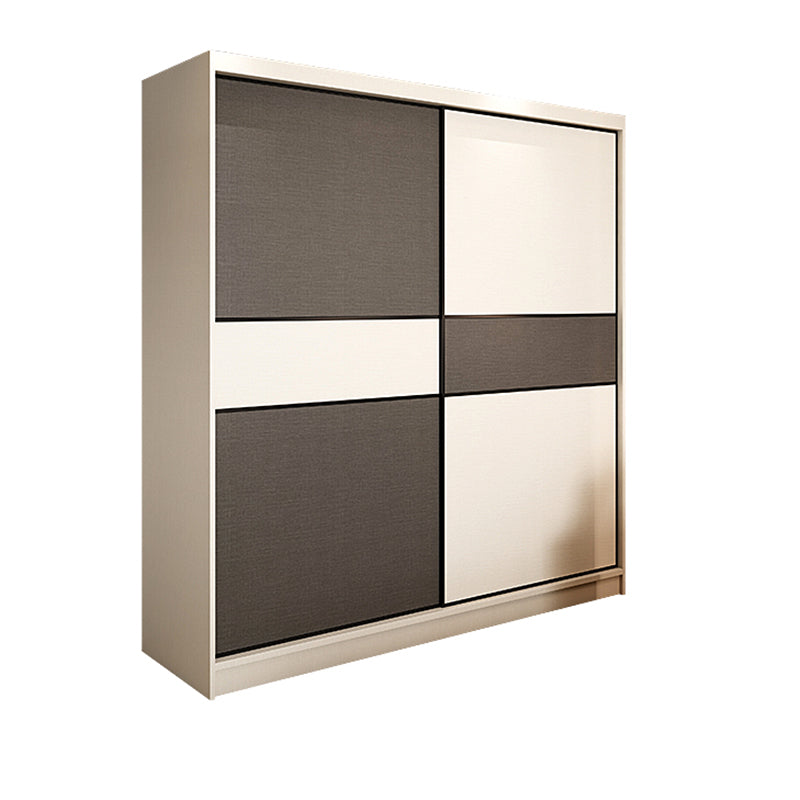 Wooden Kids Closet Cloth Rod Included Wardrobe Closet with Sliding Door