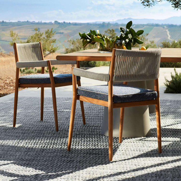 Rectangular Patio Dining Table Set 1/7 Pcs Metal Frame Patio Dining Table and Chairs