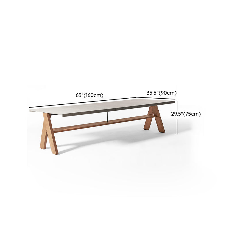 Rectangular Patio Dining Table Set 1/7 Pcs Metal Frame Patio Dining Table and Chairs
