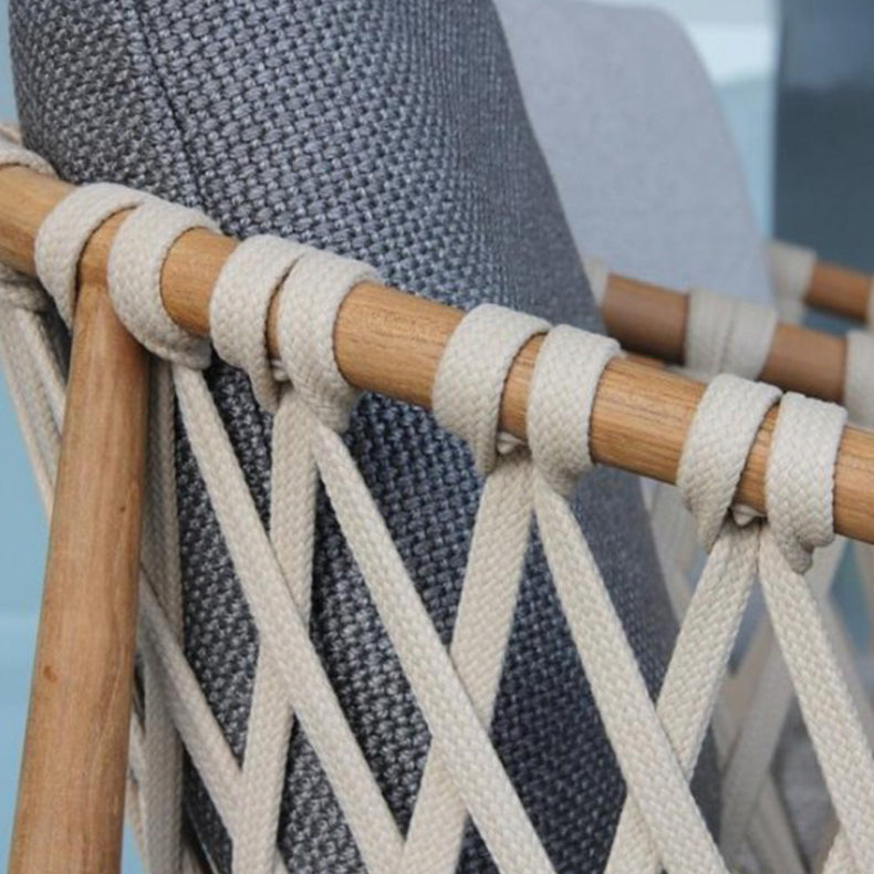 Boho Patio Dining Table Set 1/4/7 Pcs Wood Frame Patio Dining Table and Chairs