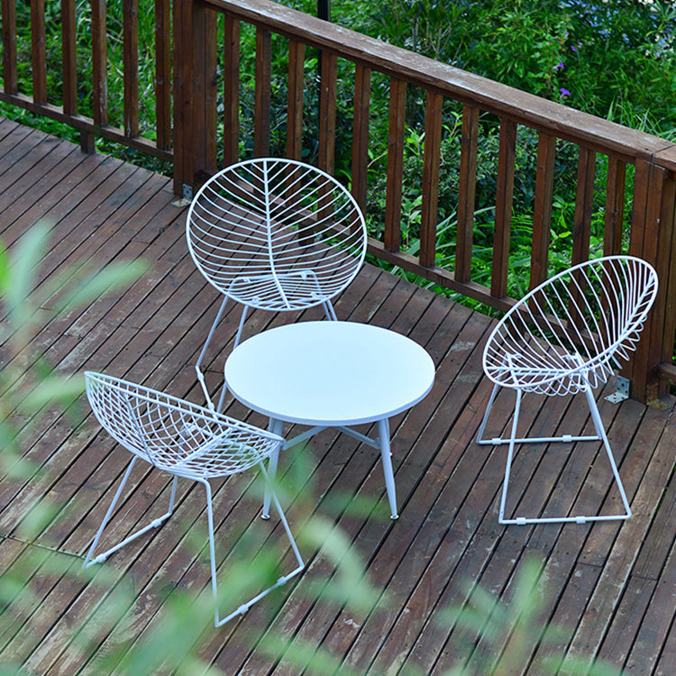 1/2/3/4/5 Pieces Dining Table Set Metal Round Bistro Table Set