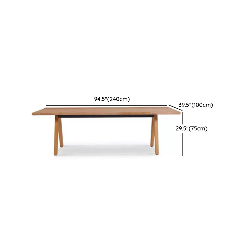 Modern Style Dining Set 1/7 Pcs Wood Frame Patio Dining Table and Chairs