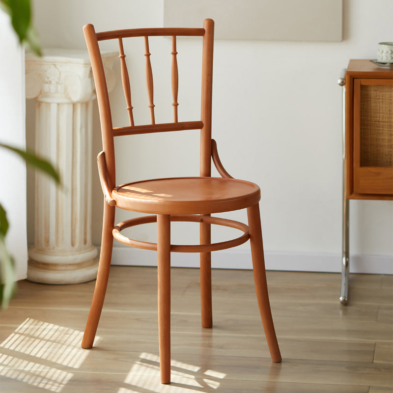 Solid Wood Side Chair Slat Back Dining Chair for Living Room