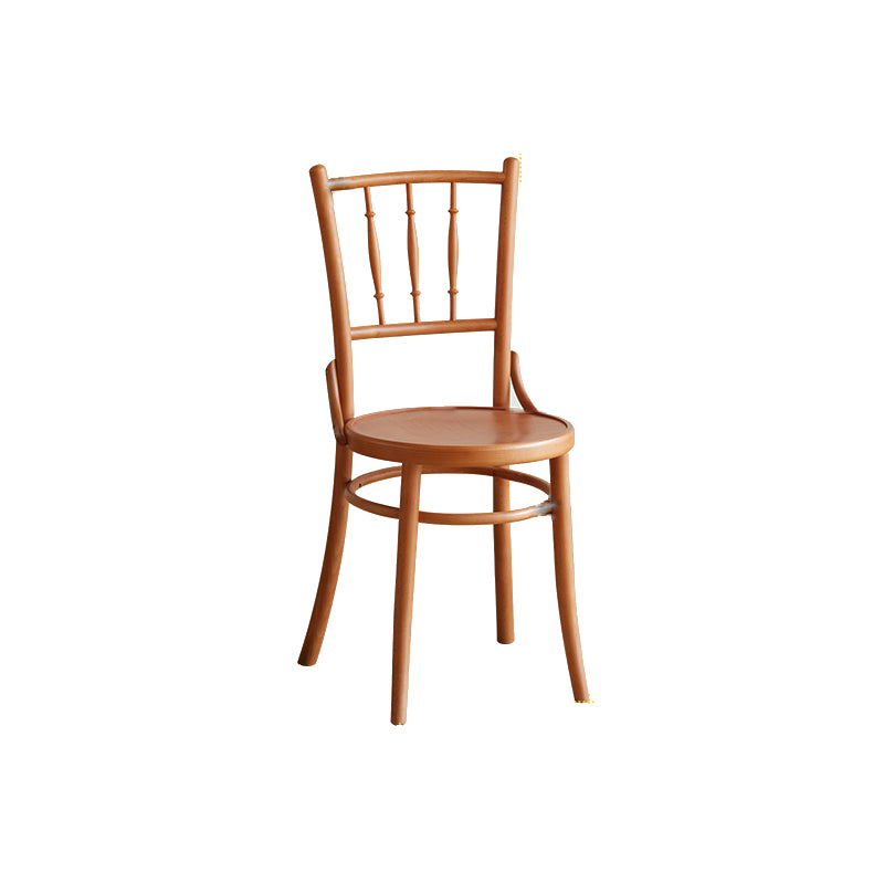 Solid Wood Side Chair Slat Back Dining Chair for Living Room