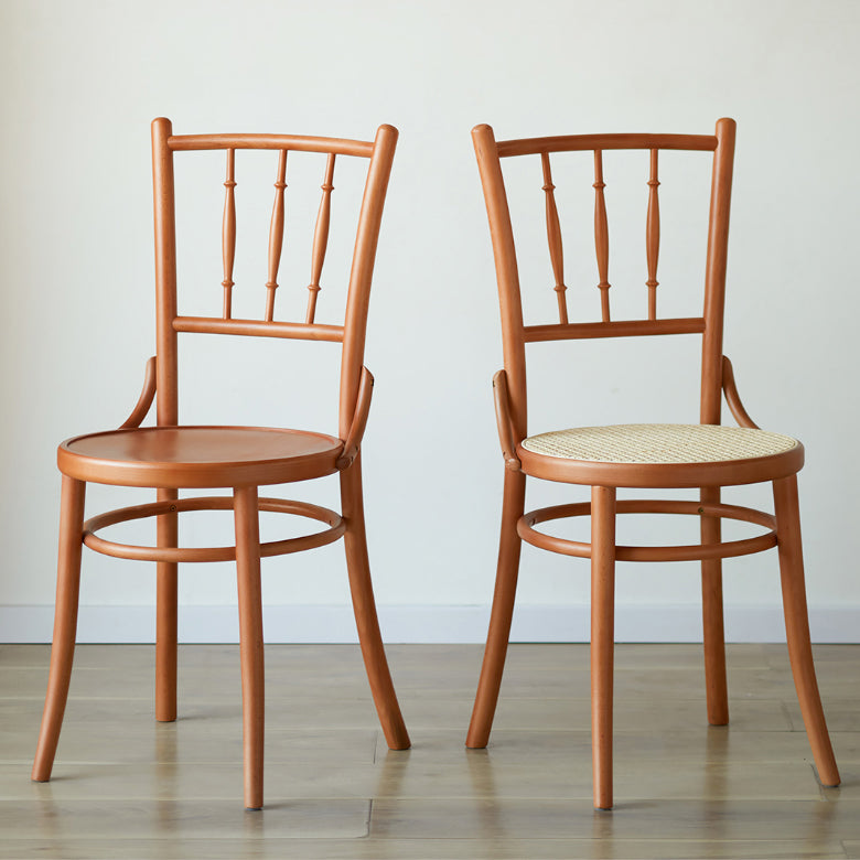 Solid Wood Side Chair Slat Back Dining Chair for Living Room