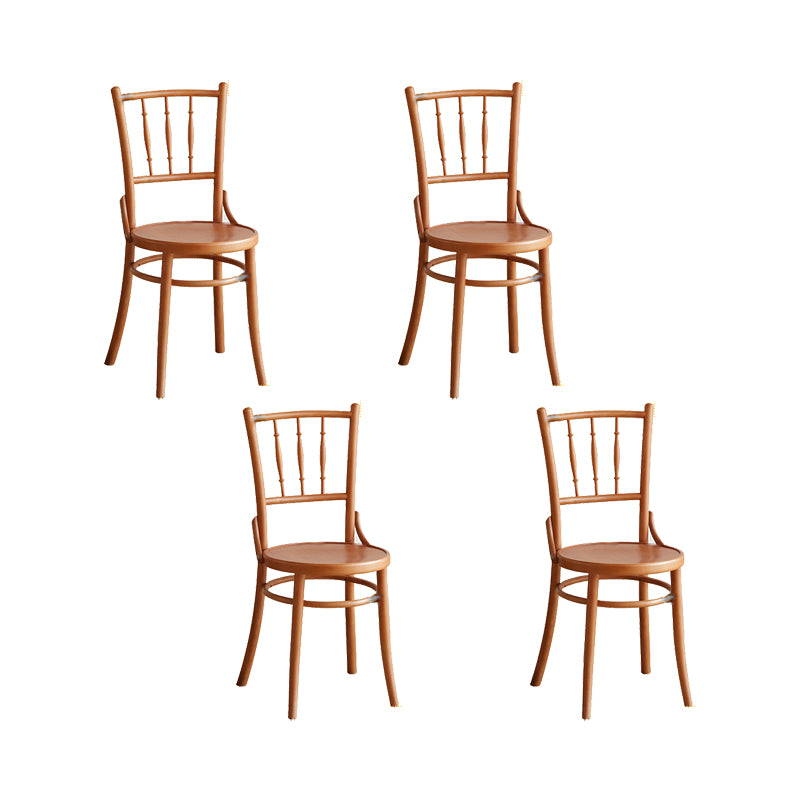 Solid Wood Side Chair Slat Back Dining Chair for Living Room