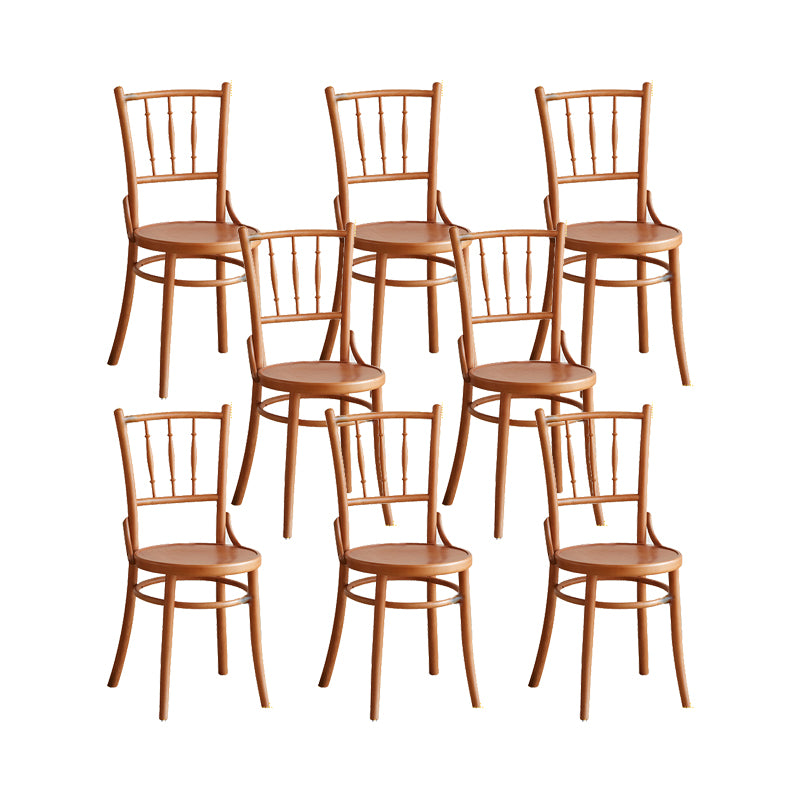Solid Wood Side Chair Slat Back Dining Chair for Living Room