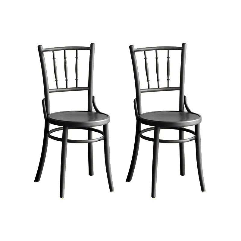 Solid Wood Side Chair Slat Back Dining Chair for Living Room