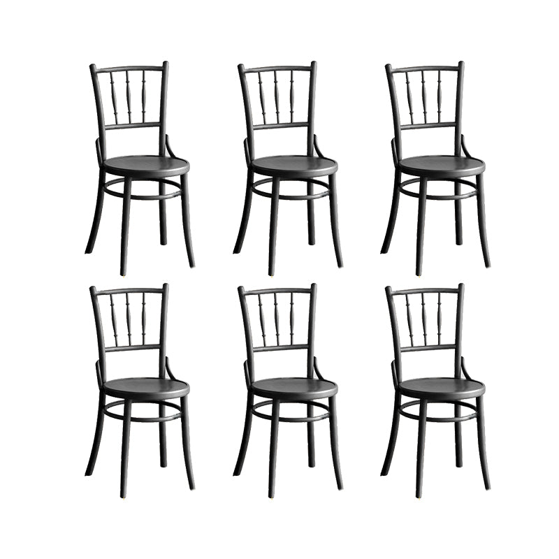 Solid Wood Side Chair Slat Back Dining Chair for Living Room