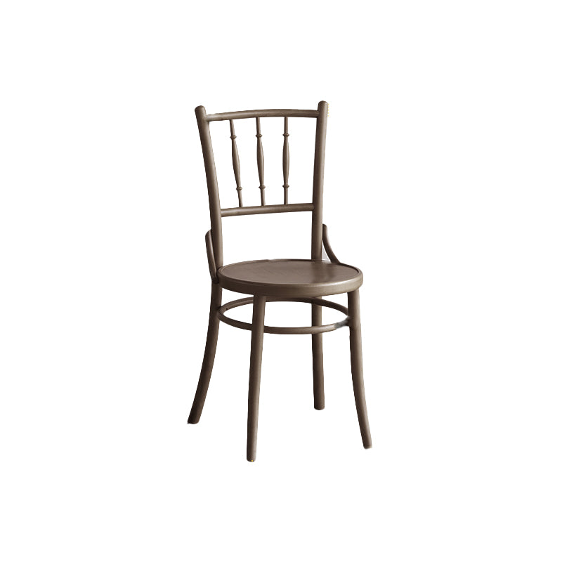 Solid Wood Side Chair Slat Back Dining Chair for Living Room