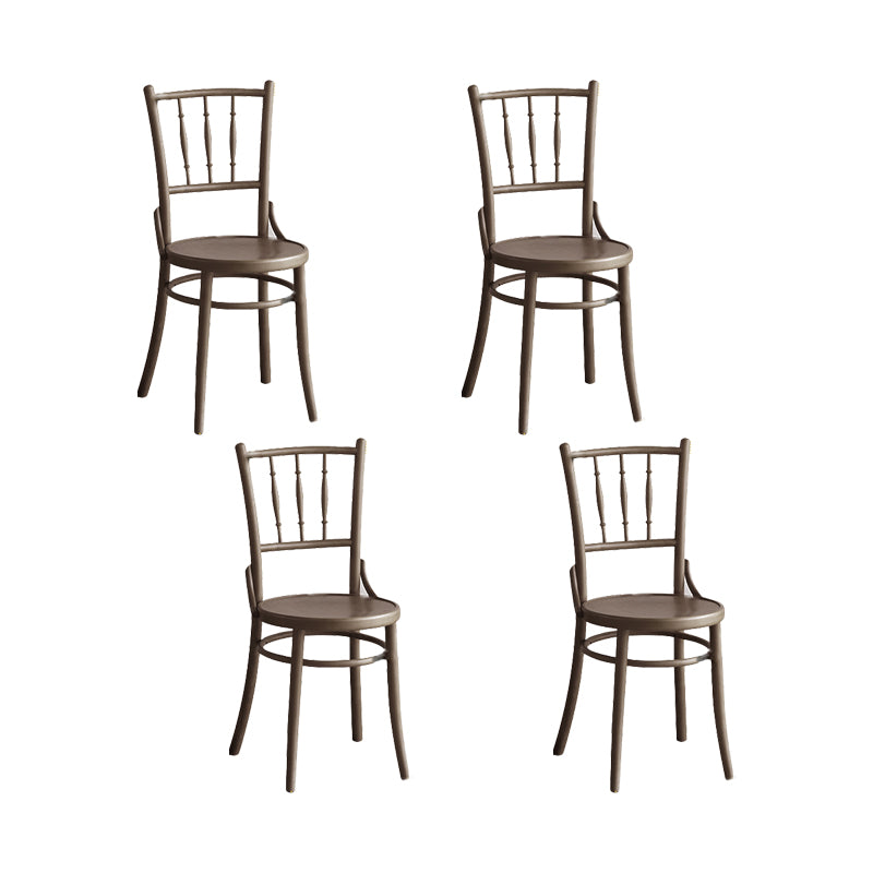 Solid Wood Side Chair Slat Back Dining Chair for Living Room
