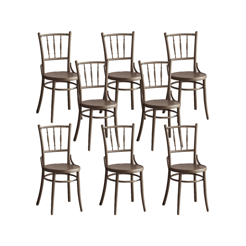 Solid Wood Side Chair Slat Back Dining Chair for Living Room