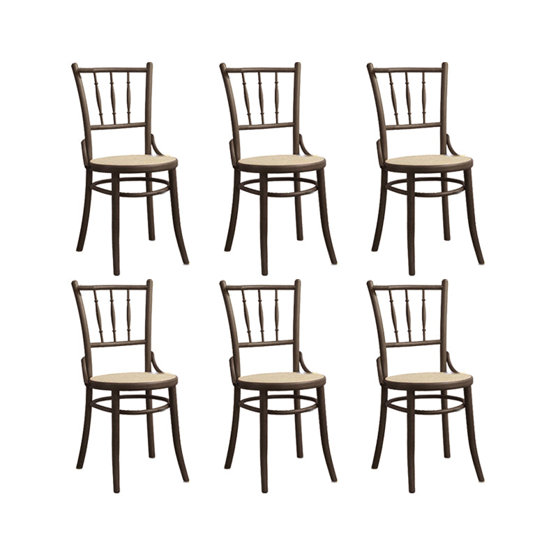 Solid Wood Side Chair Slat Back Dining Chair for Living Room