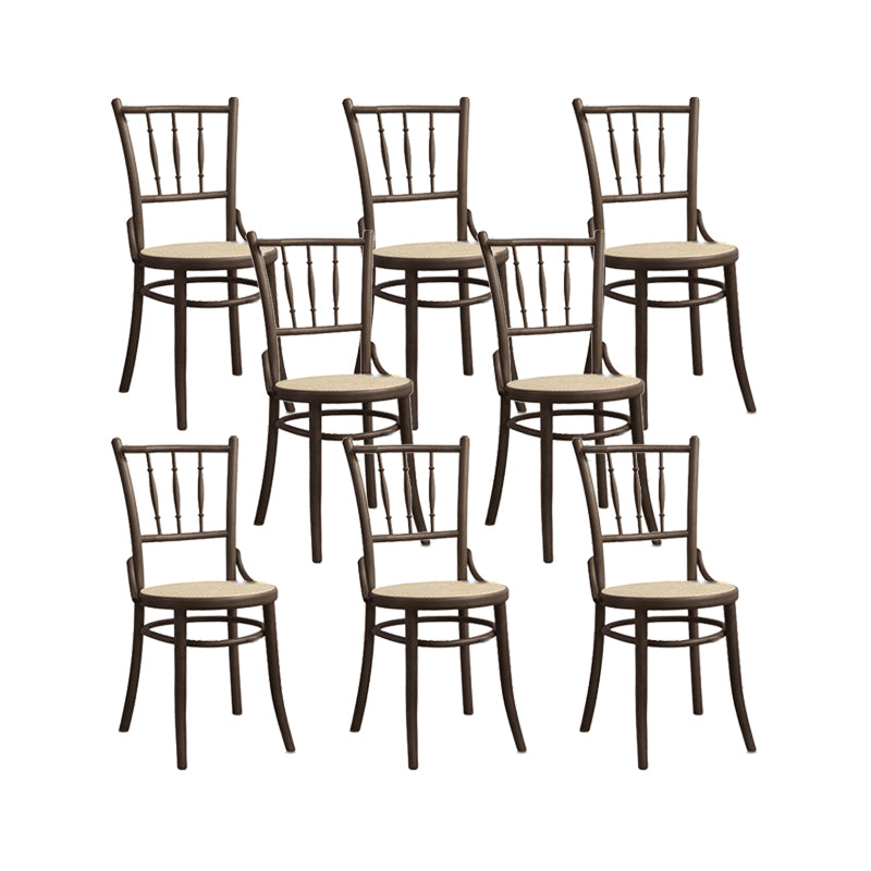Solid Wood Side Chair Slat Back Dining Chair for Living Room
