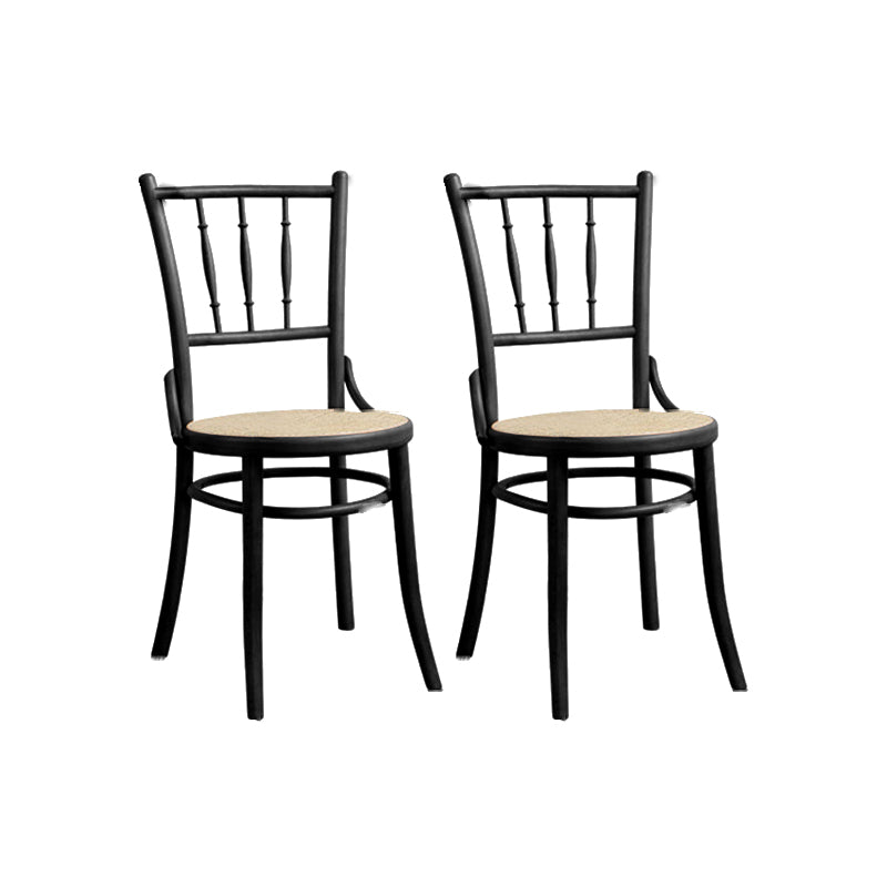 Solid Wood Side Chair Slat Back Dining Chair for Living Room