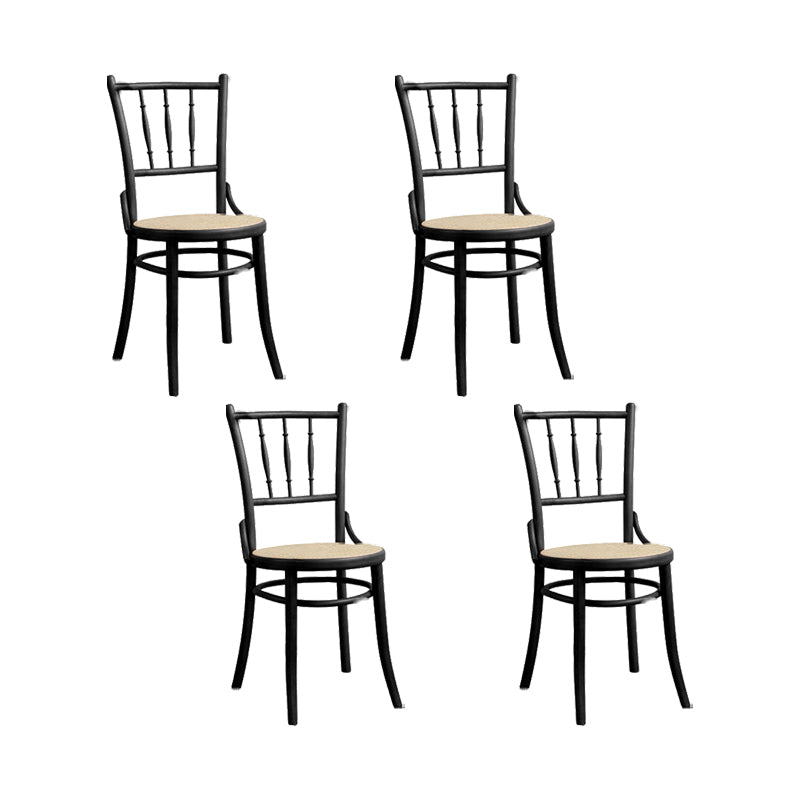 Solid Wood Side Chair Slat Back Dining Chair for Living Room