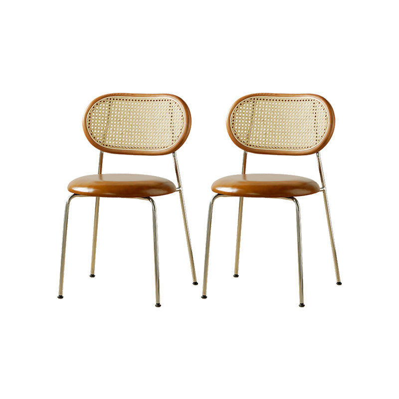 Modern Dining Chair Metal Base Leather Dining Chair for Home