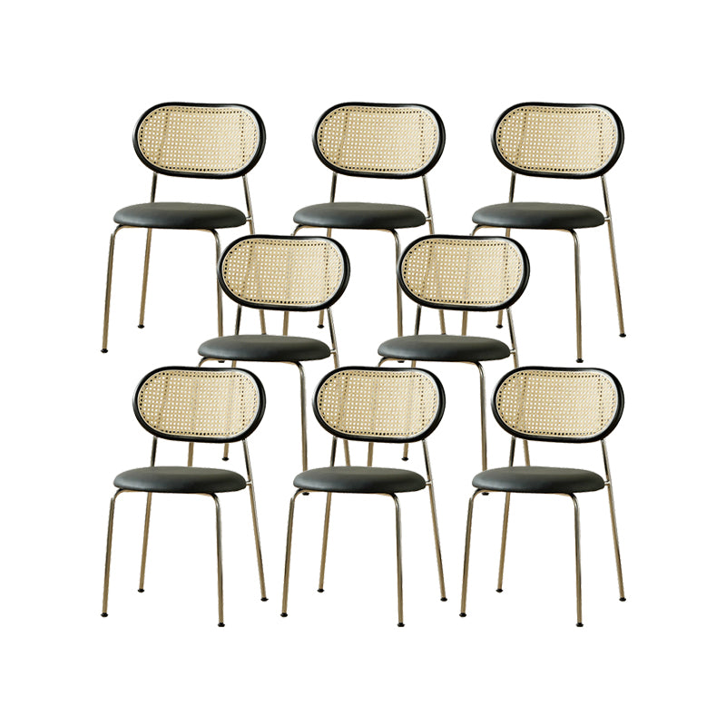 Modern Dining Chair Metal Base Leather Dining Chair for Home