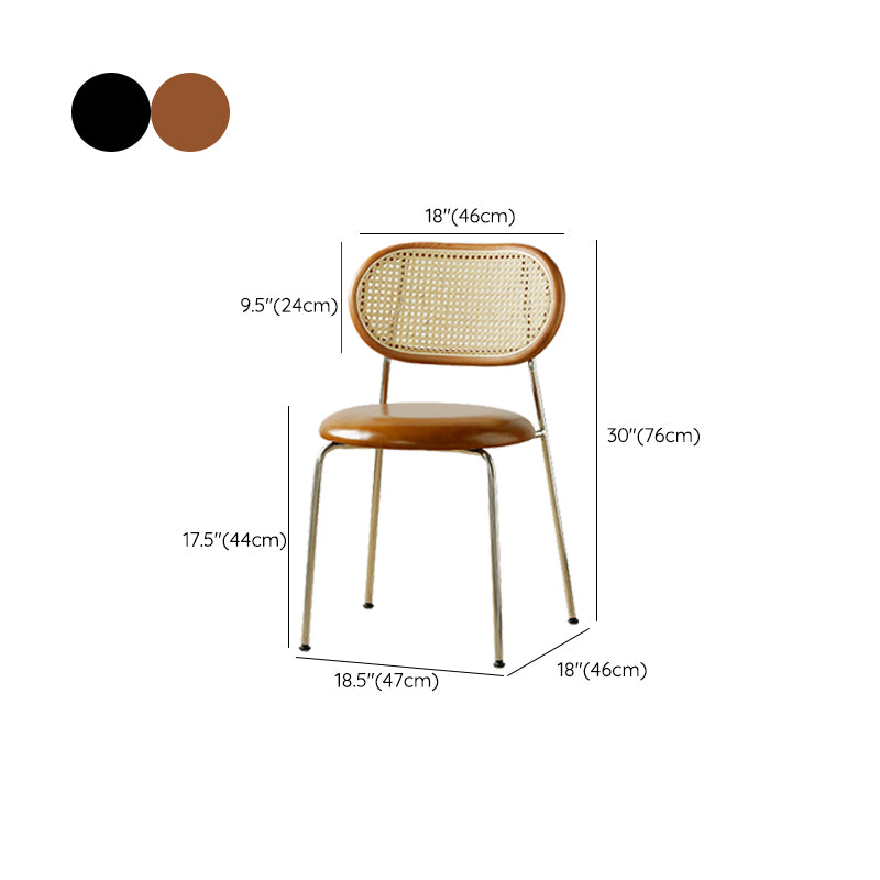 Modern Dining Chair Metal Base Leather Dining Chair for Home