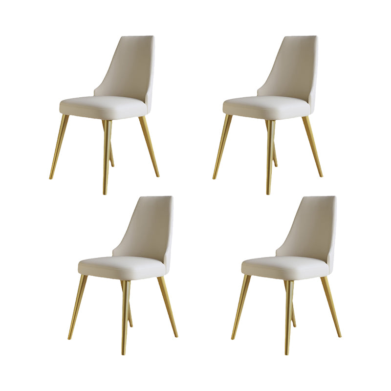 Nordic Style Metal Side Chair Gold Base Side Dining Chair for Living Room