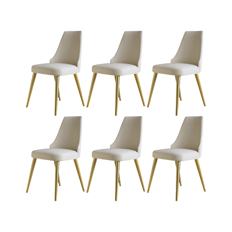 Nordic Style Metal Side Chair Gold Base Side Dining Chair for Living Room