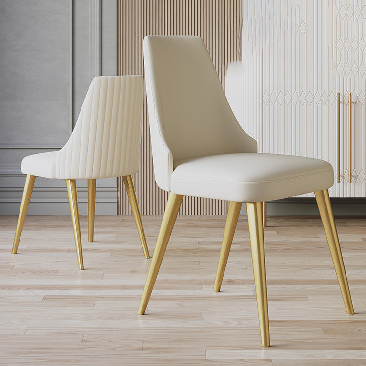 Nordic Style Metal Side Chair Gold Base Side Dining Chair for Living Room