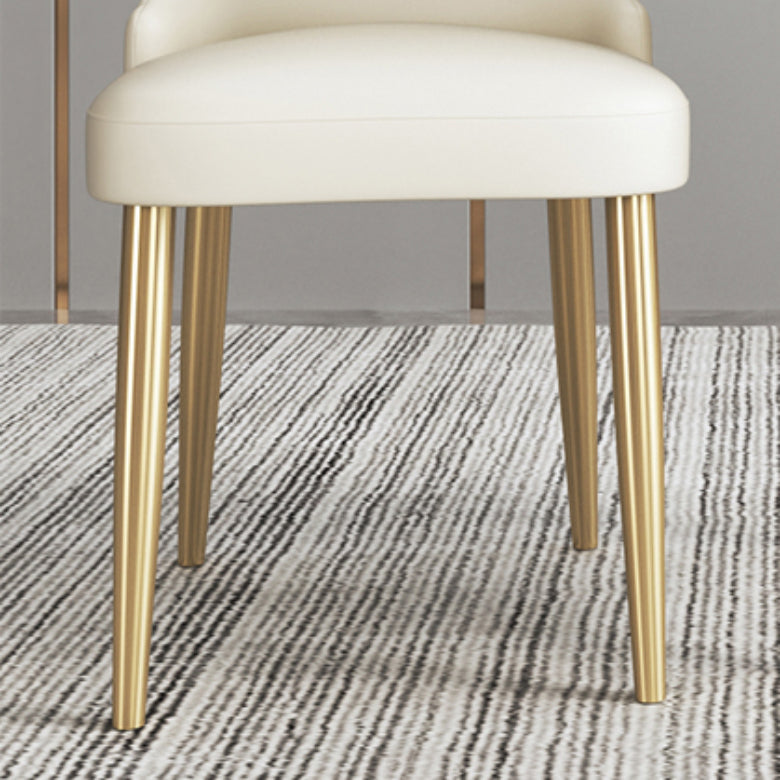 Nordic Style Metal Side Chair Gold Base Side Dining Chair for Living Room