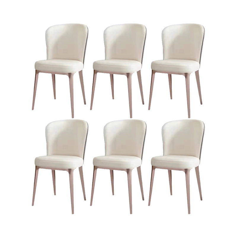 Modern Simple White Side Chair Upholstered Dining Chair for Living Room