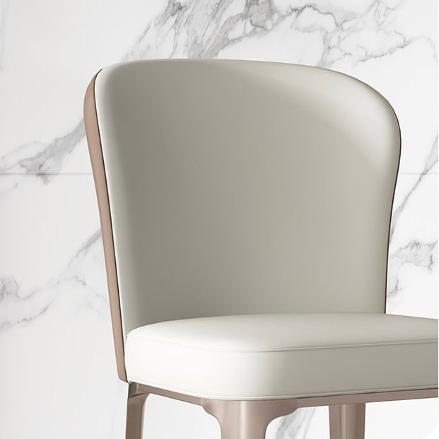 Modern Simple White Side Chair Upholstered Dining Chair for Living Room