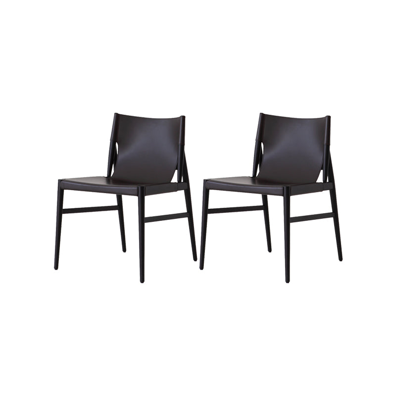 Faux Leather Kitchen Dining Chairs Contemporary Chairs with Wood Base