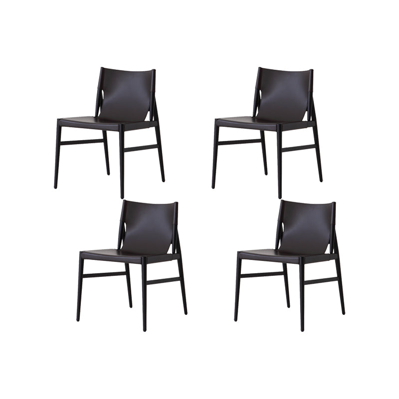 Faux Leather Kitchen Dining Chairs Contemporary Chairs with Wood Base