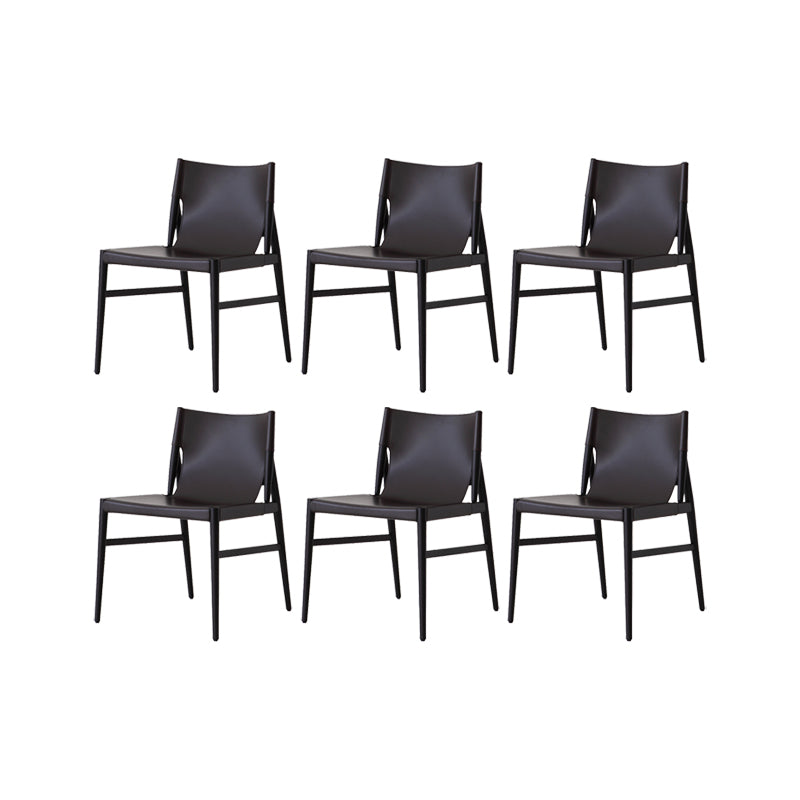 Faux Leather Kitchen Dining Chairs Contemporary Chairs with Wood Base