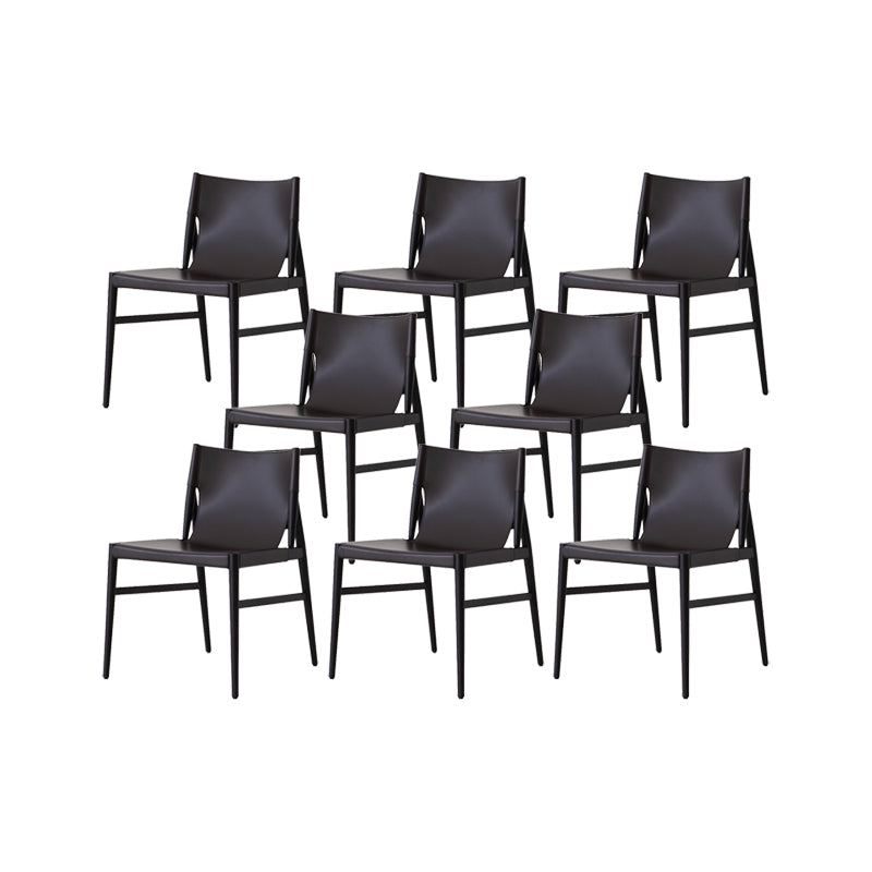 Faux Leather Kitchen Dining Chairs Contemporary Chairs with Wood Base
