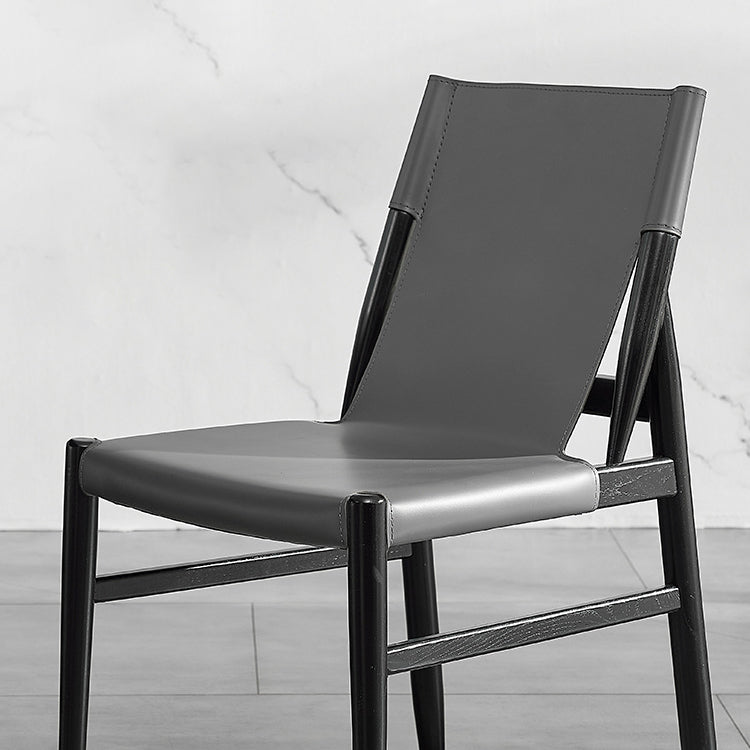 Faux Leather Kitchen Dining Chairs Contemporary Chairs with Wood Base