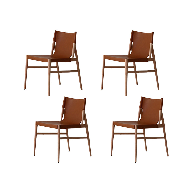 Faux Leather Kitchen Dining Chairs Contemporary Chairs with Wood Base