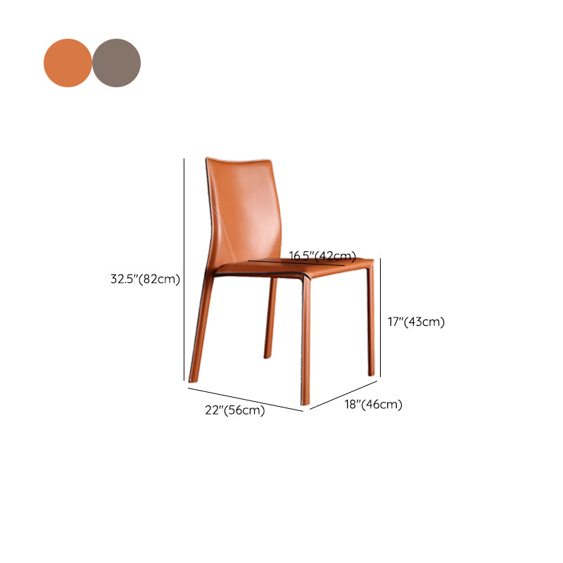 Faux Leather Kitchen Dining Chairs Upholstered Side Chairs with Metal Base