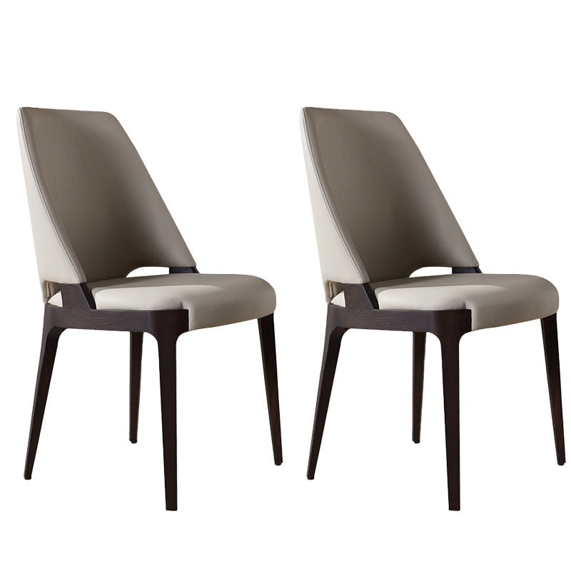 Modern Simple Side Chair Wooden Base Side Dining Chair for Bedroom