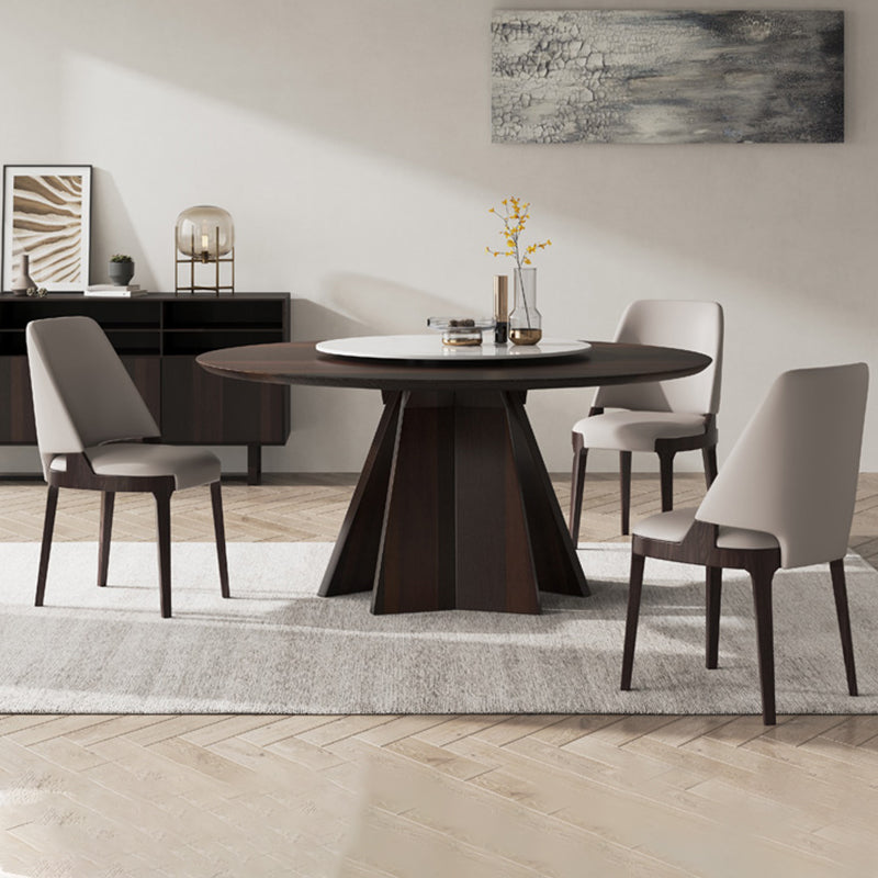 Modern Simple Side Chair Wooden Base Side Dining Chair for Bedroom