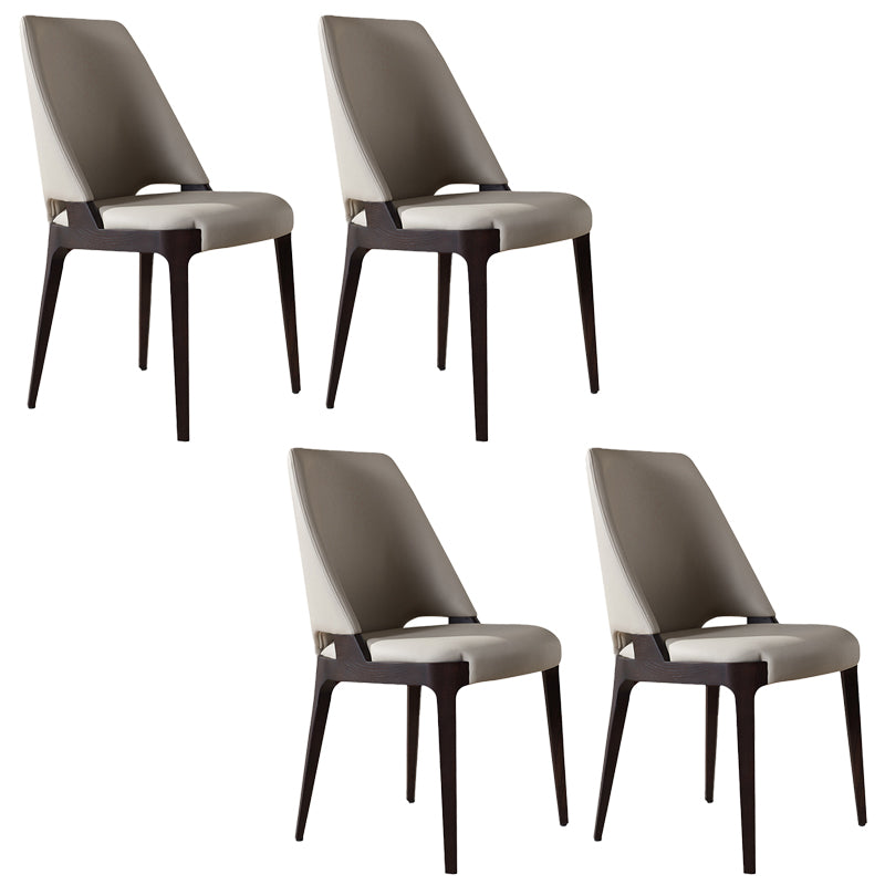 Modern Simple Side Chair Wooden Base Side Dining Chair for Bedroom