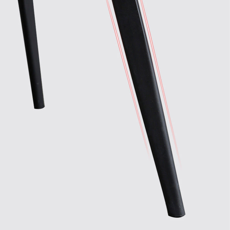 Industrial Style Side Chair Faux Leather Side Dining Chair with Metal Base