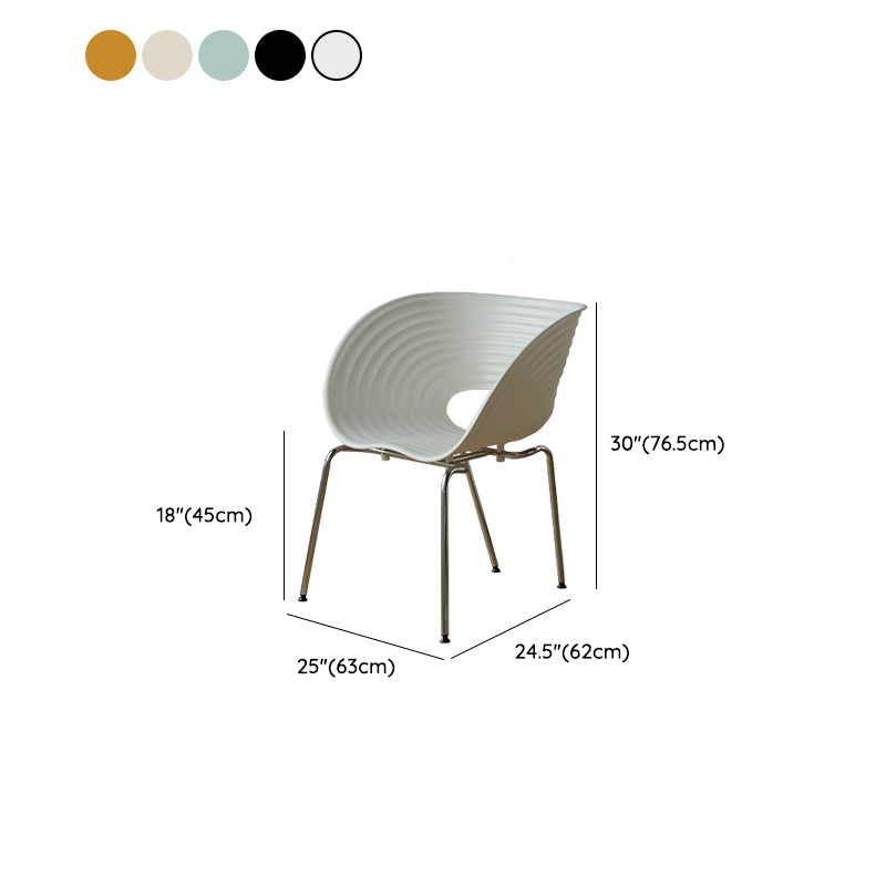 Industrial Style Side Chair Plastic Indoor Dining Chair for Living Room