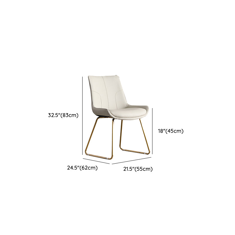 Nordic Style Metal Side Chair Gold Base Side Dining Chair for Bedroom