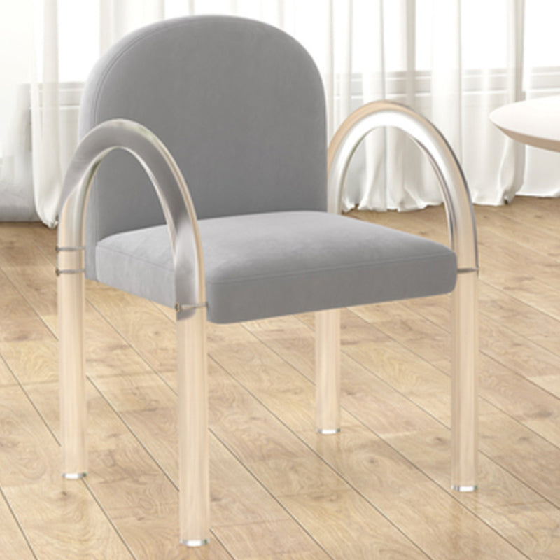 Modern Simple Arm Chair Acrylic Frame Dining Arm Chair for Living Room